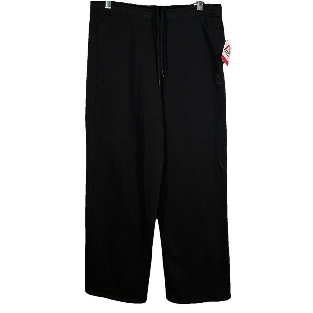 Reebok Jogging Pants Men's Medium Black Sweat Exercise‎ Performance Athletic